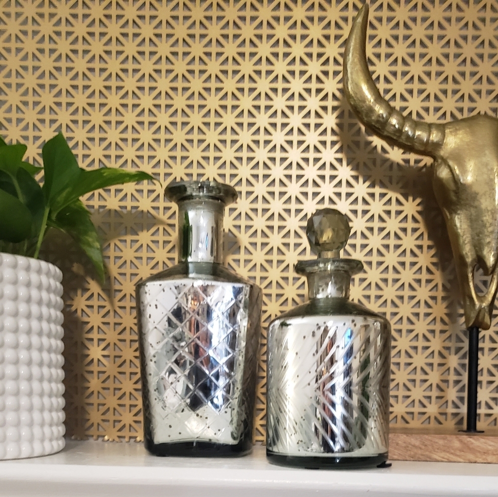 SET OF 2 MERCURY BOTTLES